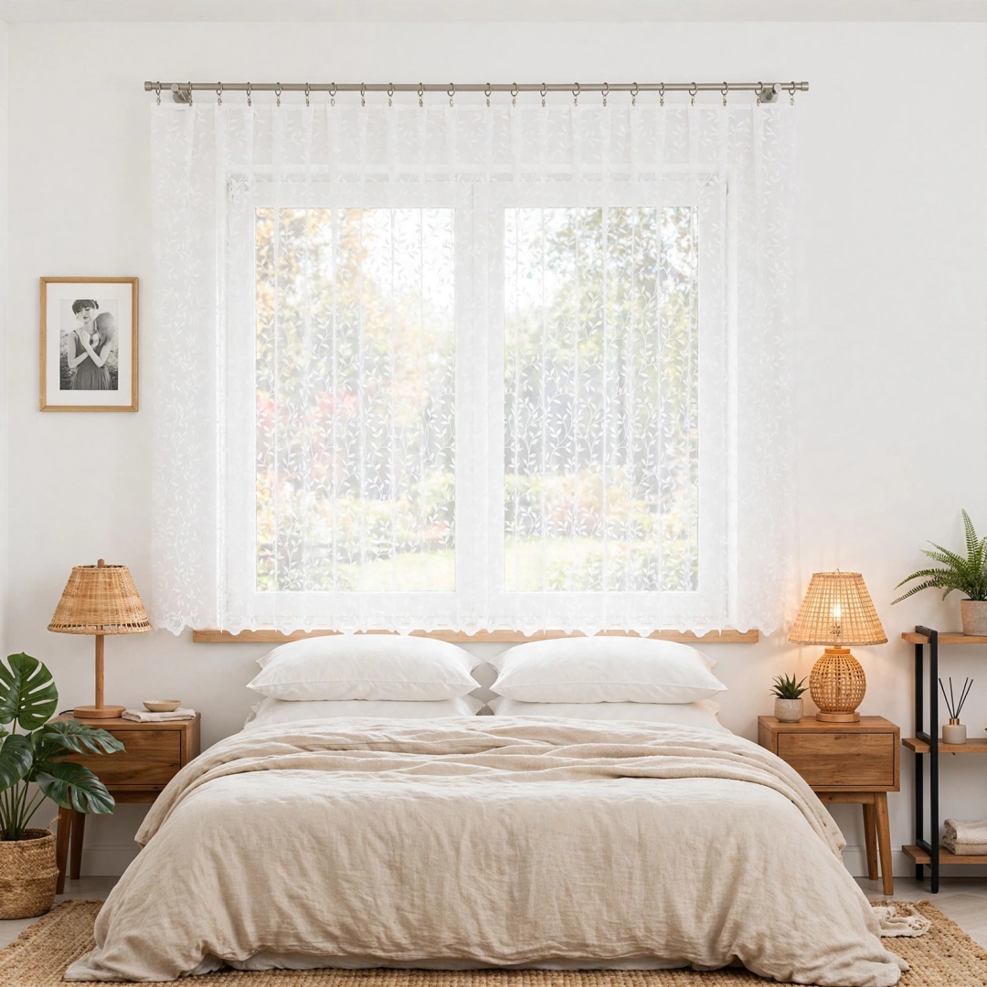 Firanka 023058 w sypialni
